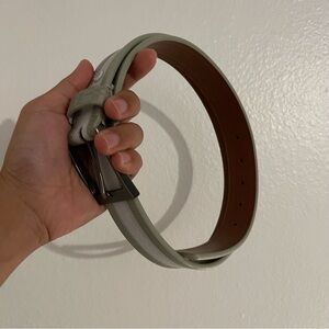 Men's Cream Leather Belt